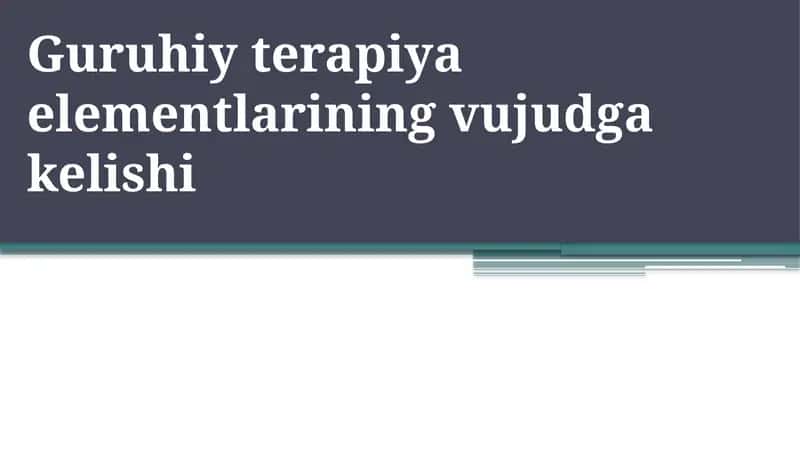 K.Levinning guruhiy terapiyaga qo‘shgan hissasi