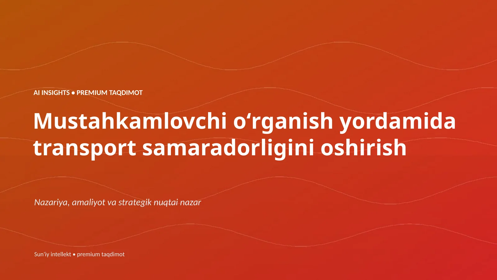 AI INSIGHTS • PREMIUM TAQDIMOT