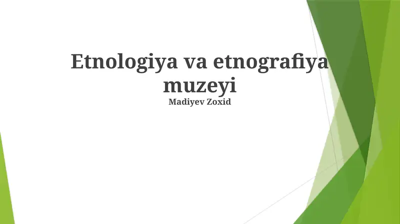 Etnologiya va etnografiya muzeyi