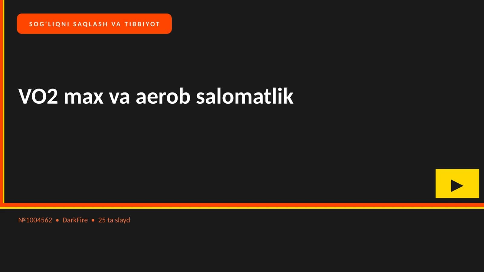 VO2 max va aerob salomatlik