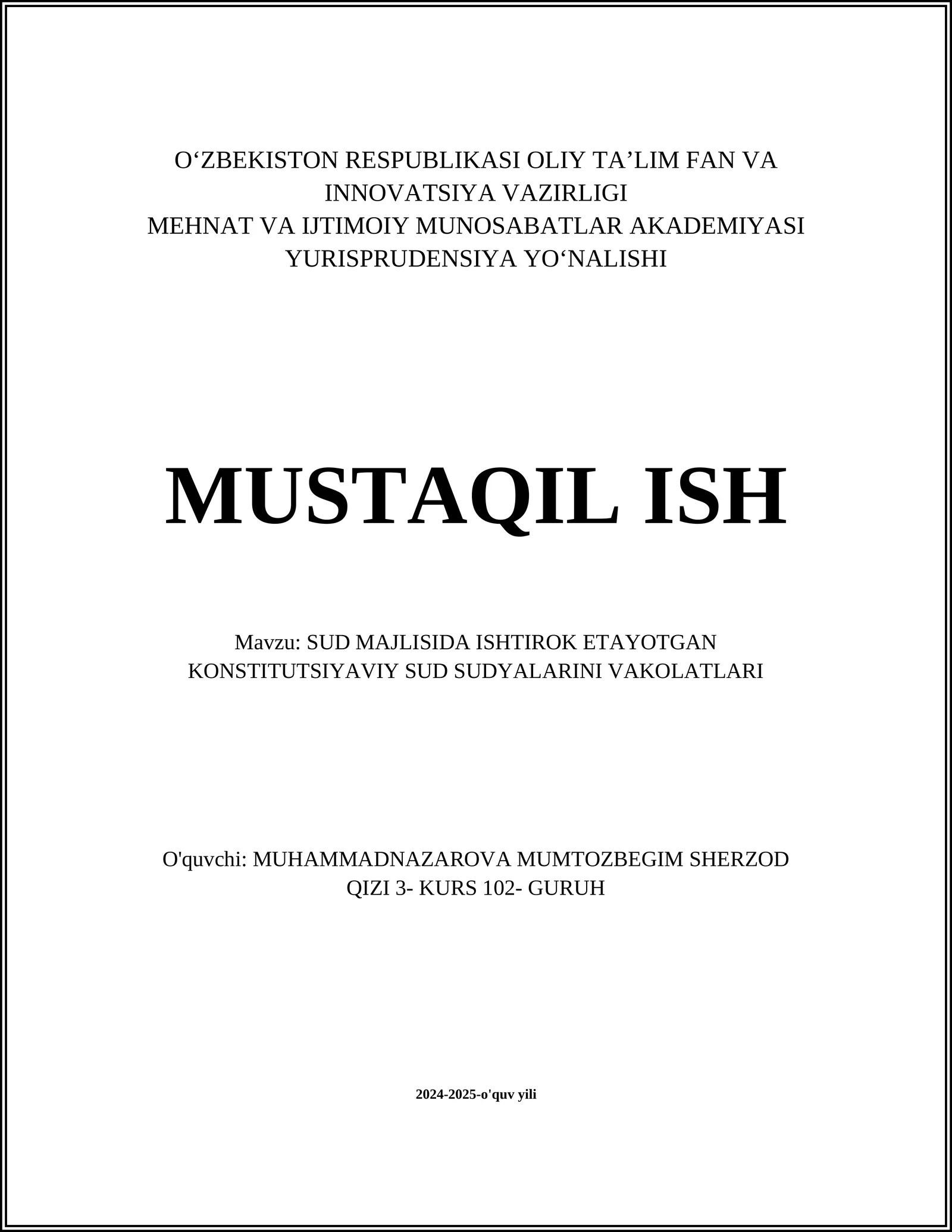 Konstitutsiyaviy sud sudyasining vazifalari