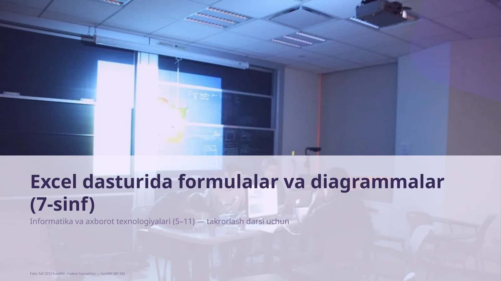 Excel dasturida formulalar va diagrammalar (7-sinf)