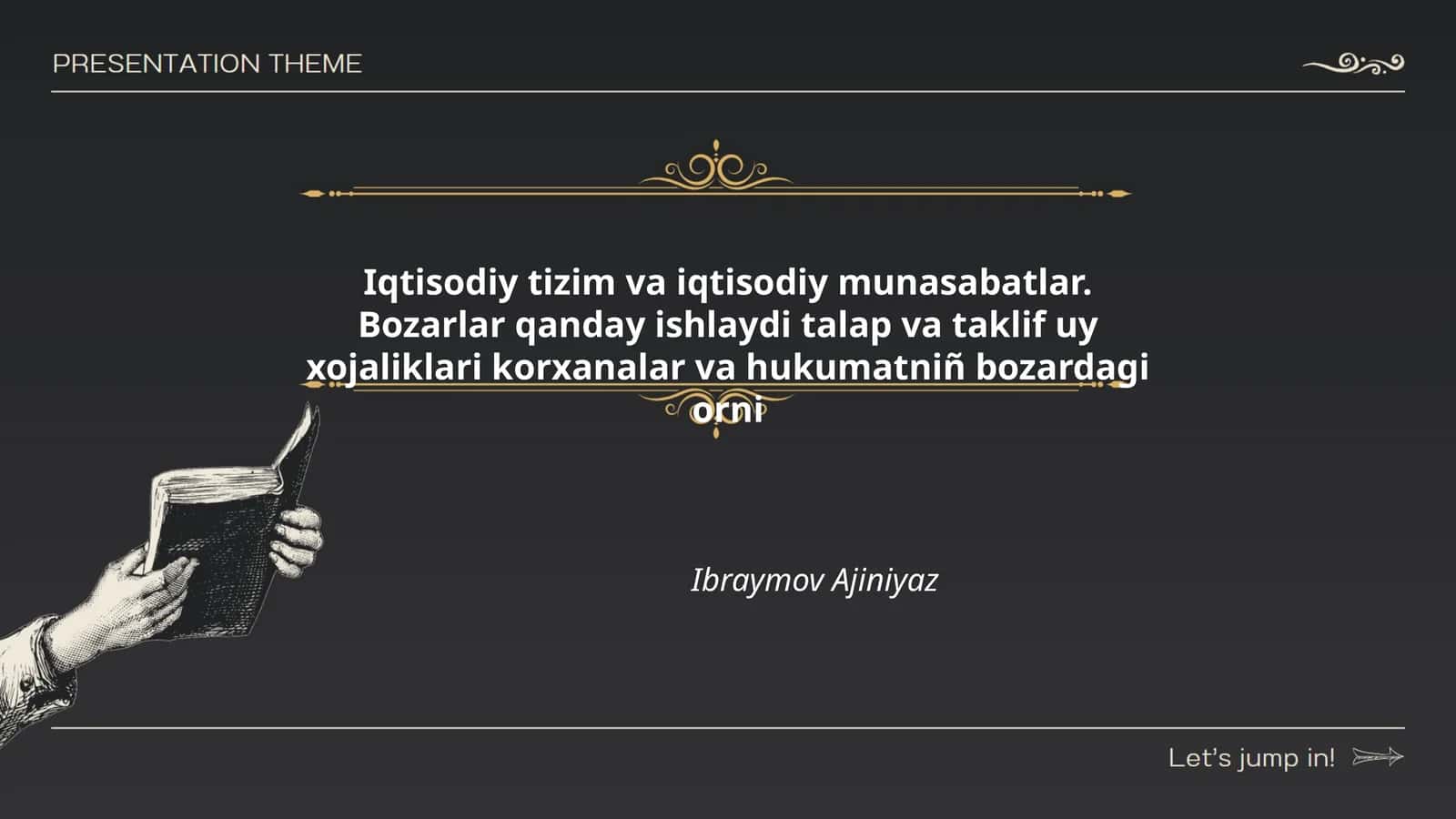 Iqtisodiy tizim va iqtisodiy munasabatlar
