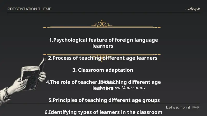 Psychological feature of foreign language learners