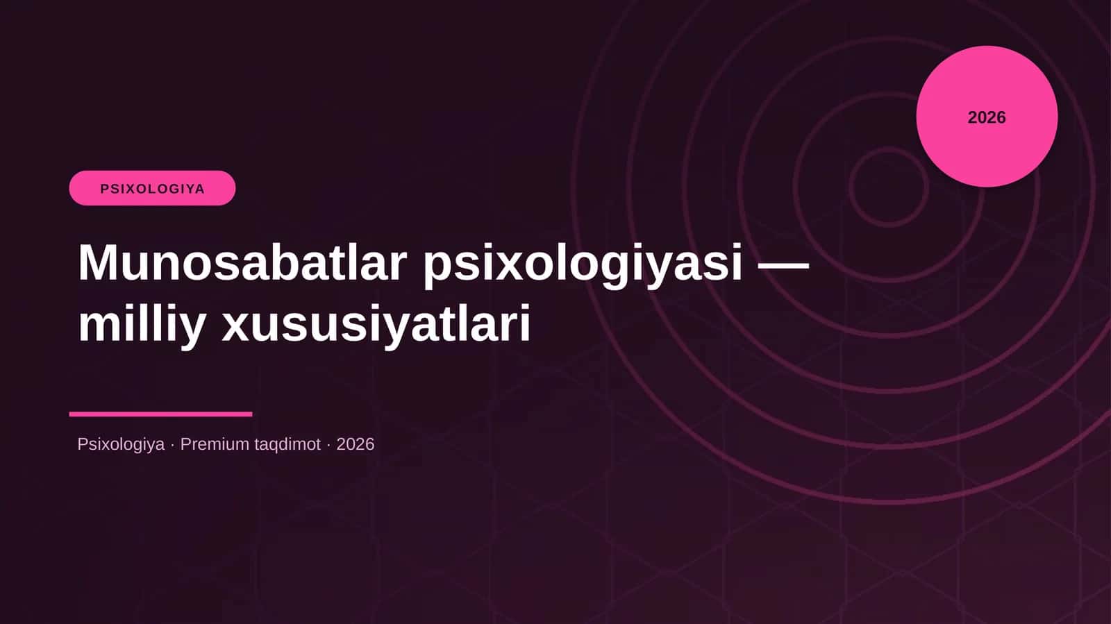 Munosabatlar psixologiyasi — milliy xususiyatlari