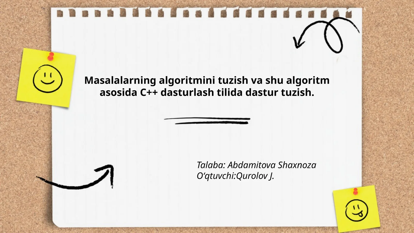 Algoritmik tafakkur va asosiy ifodalar