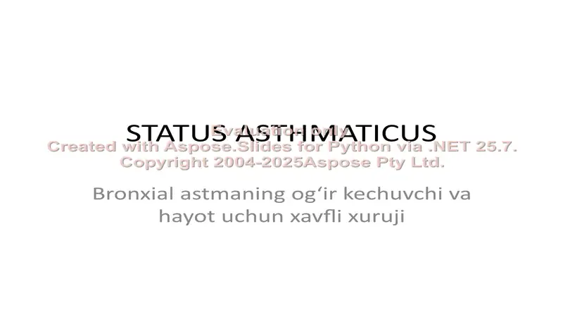 Status Asthmaticus