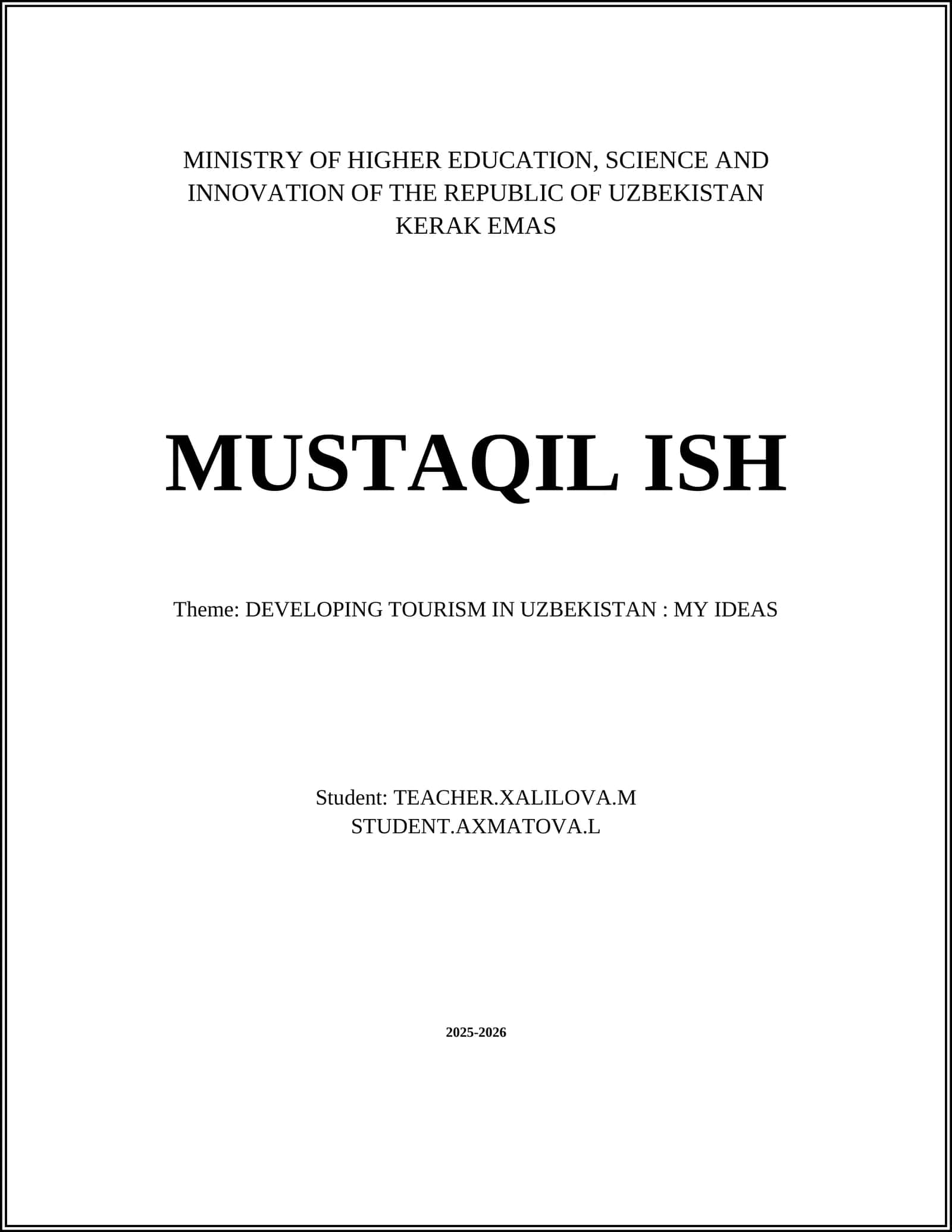 KERAK EMAS MUSTAQIL ISH
