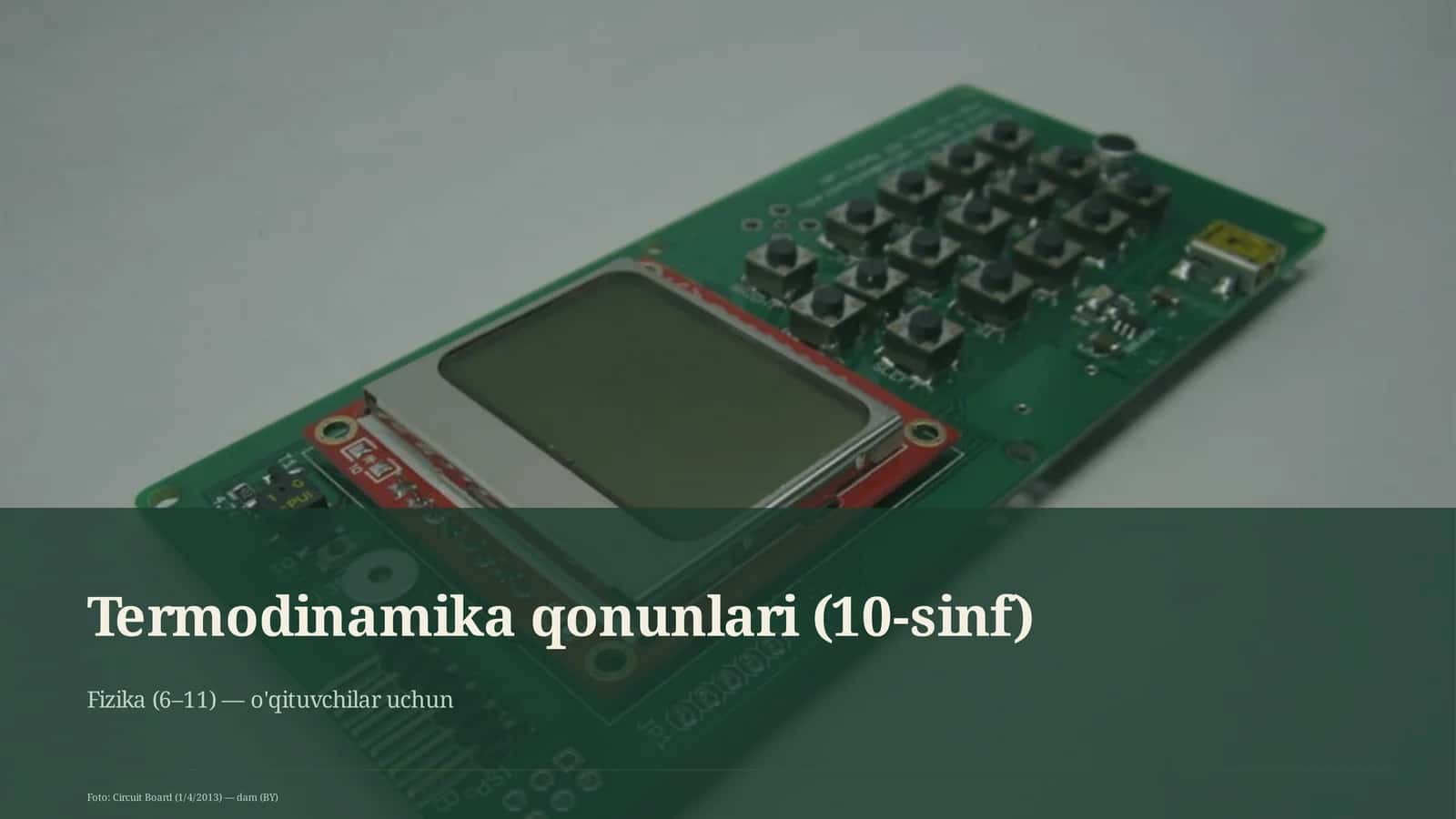 Termodinamika qonunlari (10-sinf)