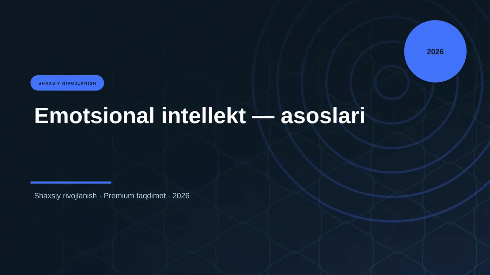 Emotsional intellekt — asoslari