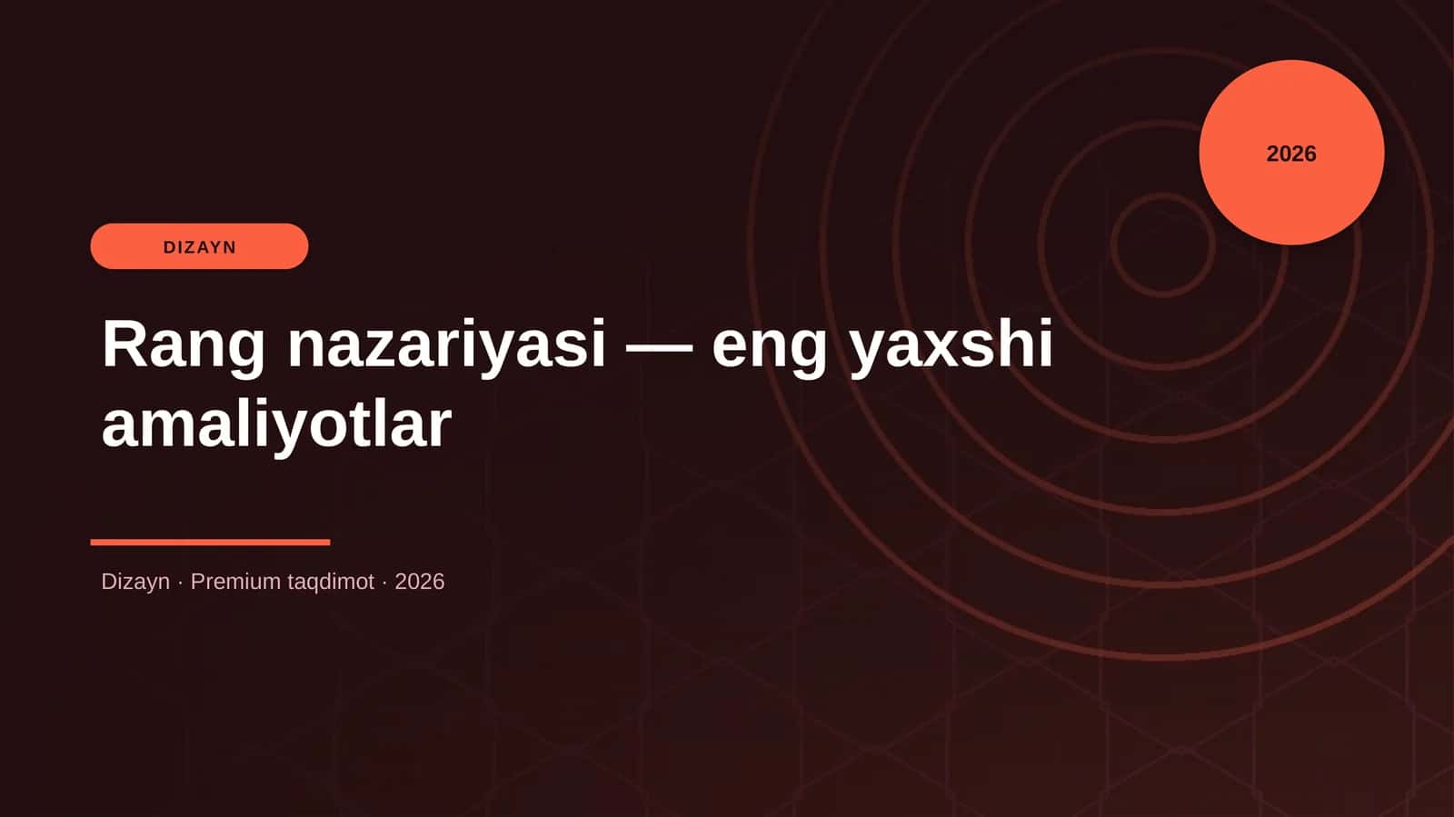 Rang nazariyasi — eng yaxshi amaliyotlar