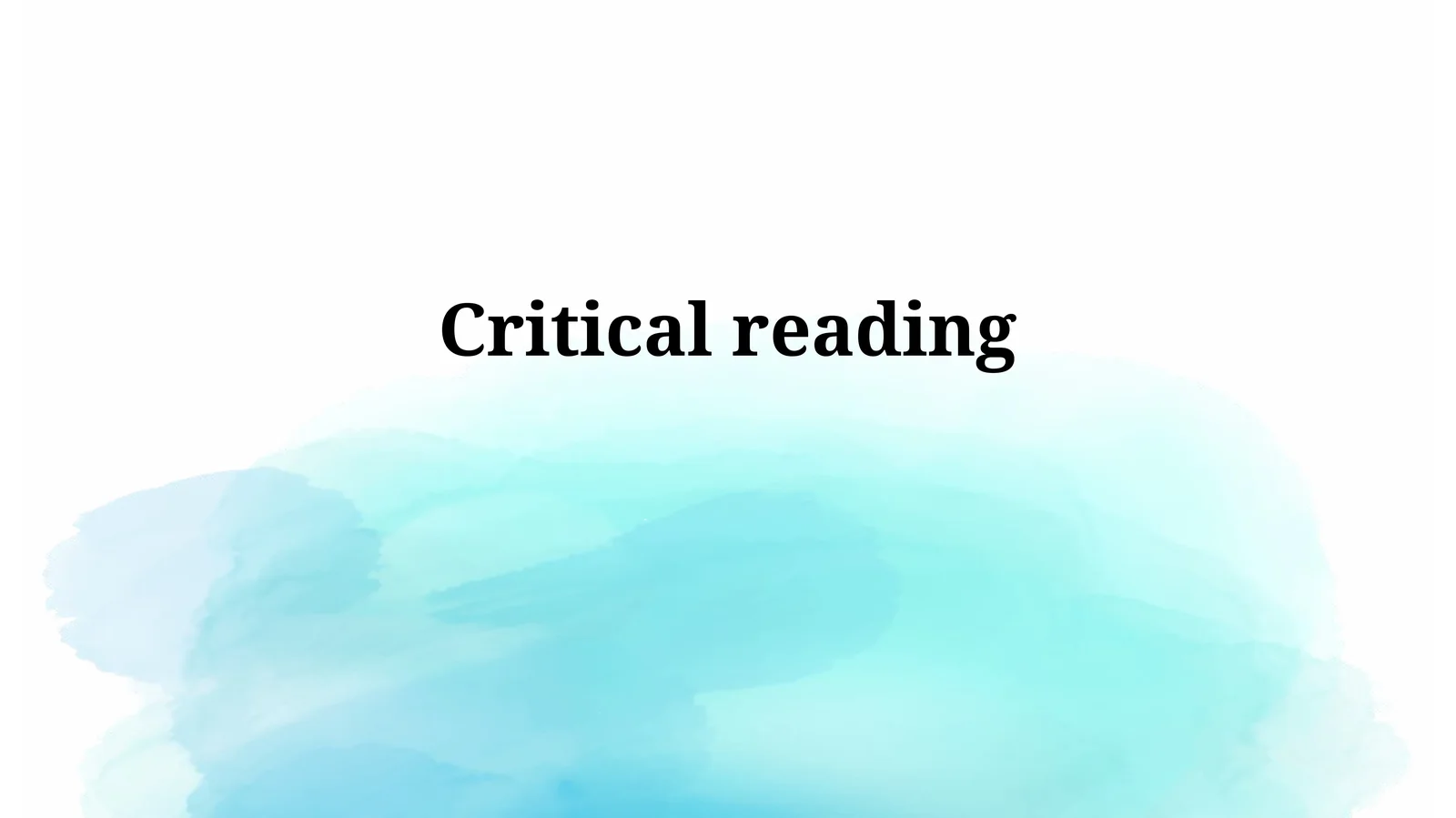Criticalreading
