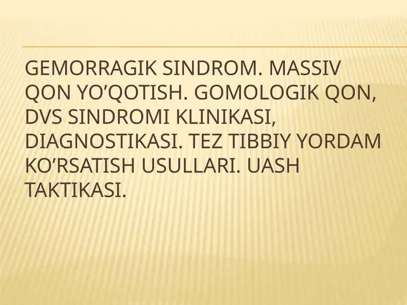 Gemorragik Sindrom