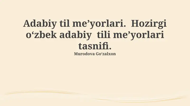 Adabiy til meʼyorlari