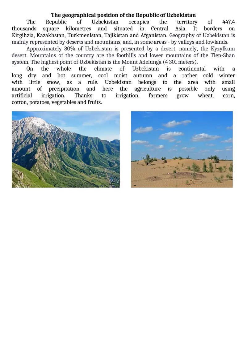 Geography of Uzbekistan