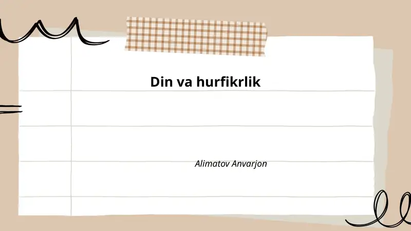 Din va hurfikrlik