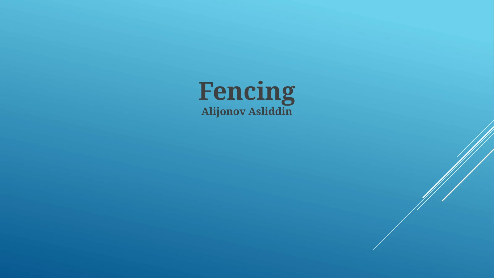 Fencing