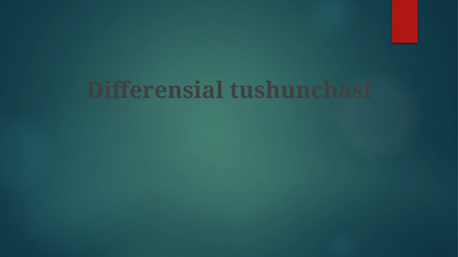 Differensial tenglamalar