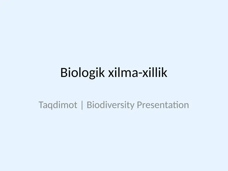 Biologik xilma-xillik