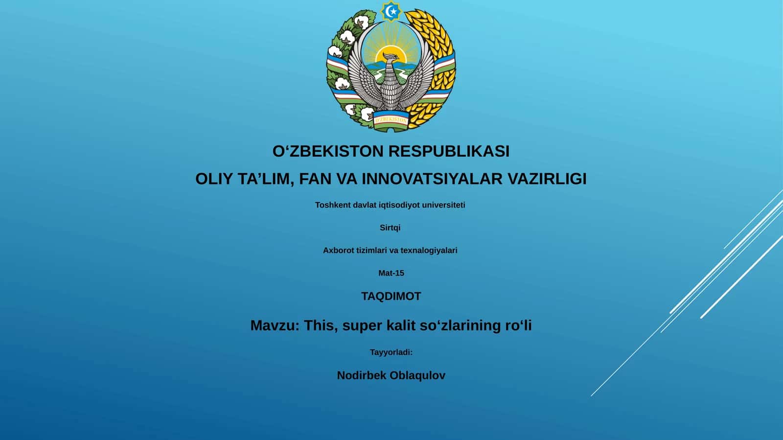 Super kalit so'zlarining ro'li