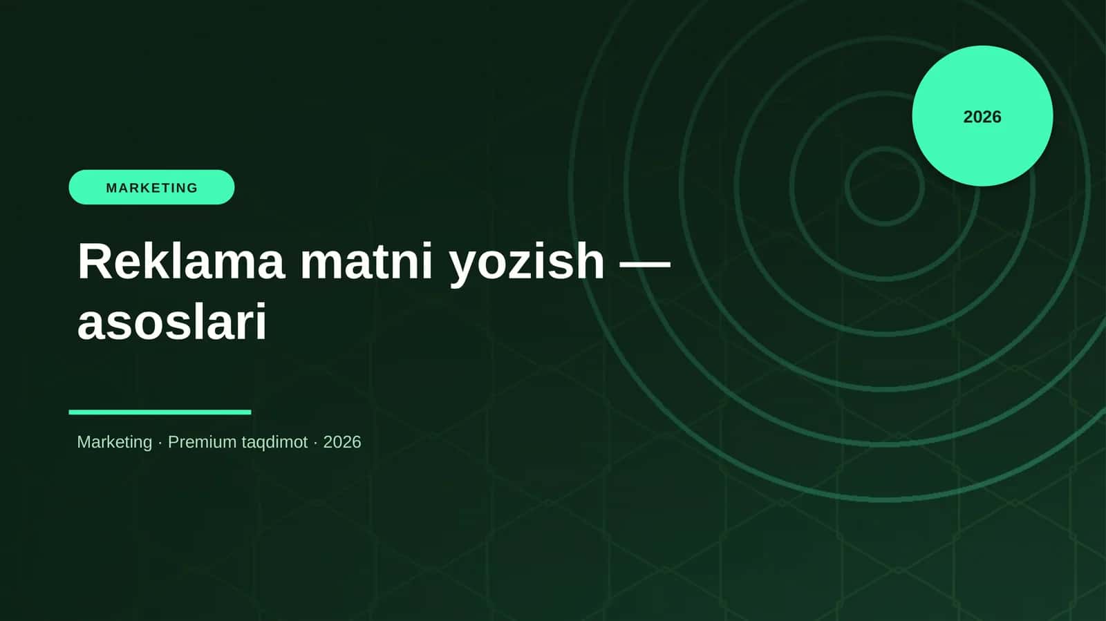 Reklama matni yozish — asoslari