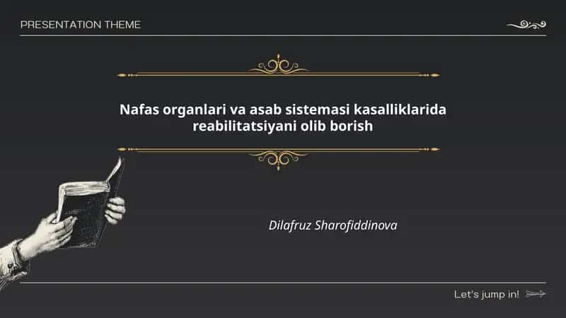 Nafas organlari va asab sistemasi kasalliklarida reabilitatsiyani olib borish