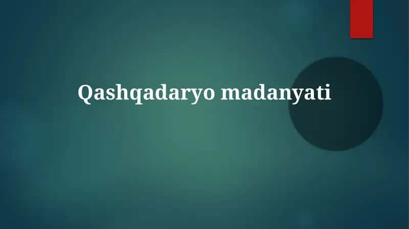 Qashqadaryo Madaniyat Merosi