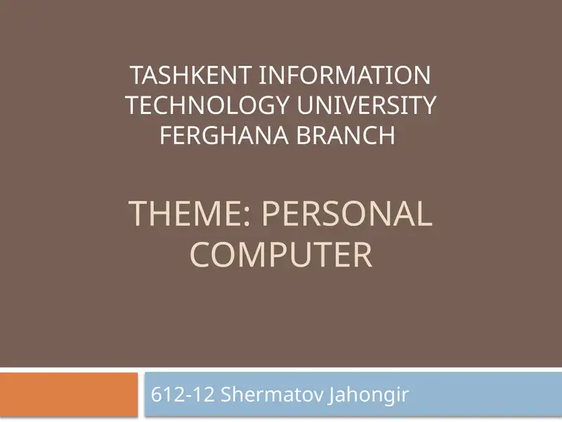 Personal Computer