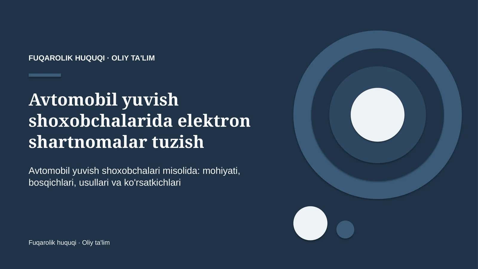 avtomobil yuvish shoxobchalarida elektron shartnomalar tuzish 7572