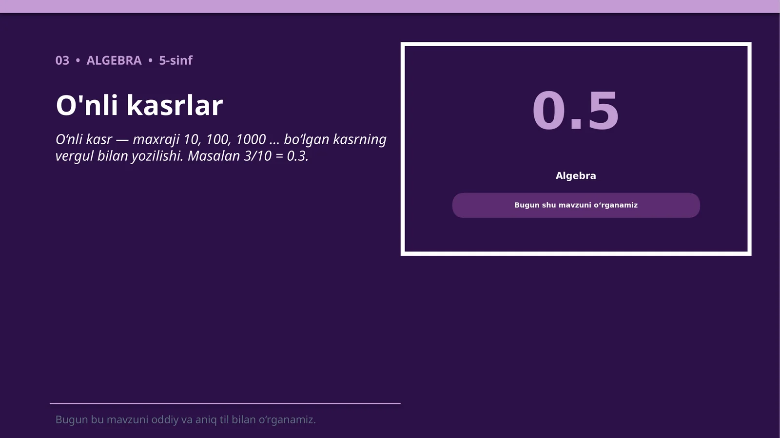 O'nli kasrlar