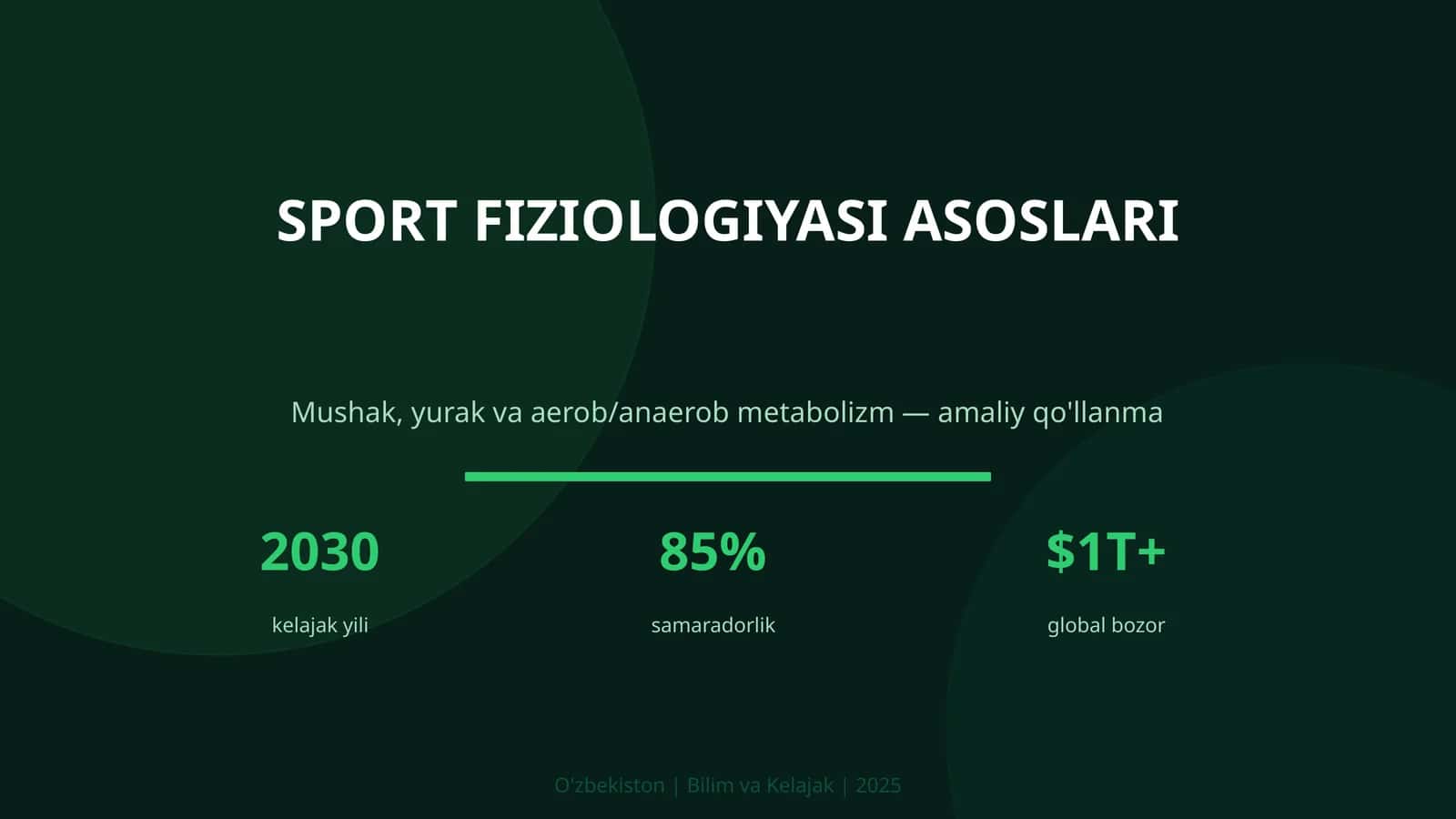 SPORT FIZIOLOGIYASI ASOSLARI