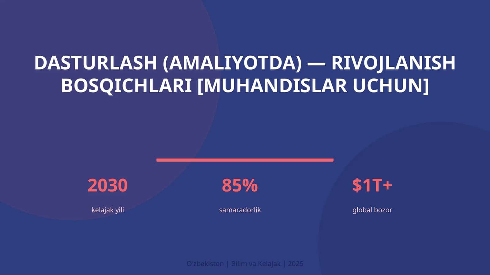 Dasturlash (amaliyotda) — rivojlanish bosqichlari [muhandislar uchun]