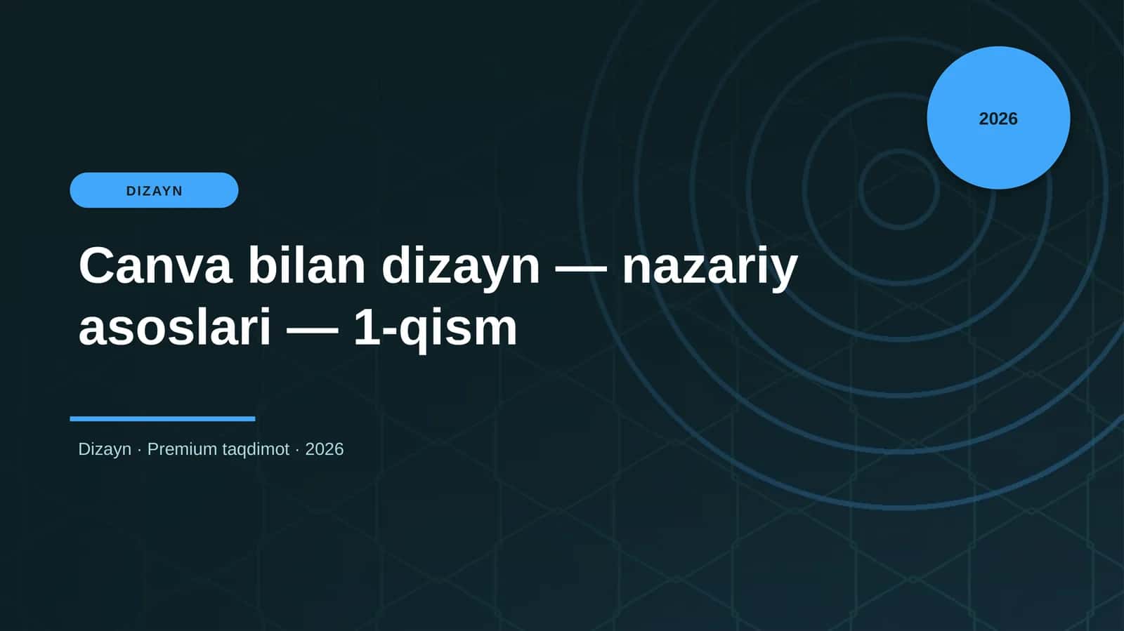 Canva bilan dizayn — nazariy asoslari — 1-qism