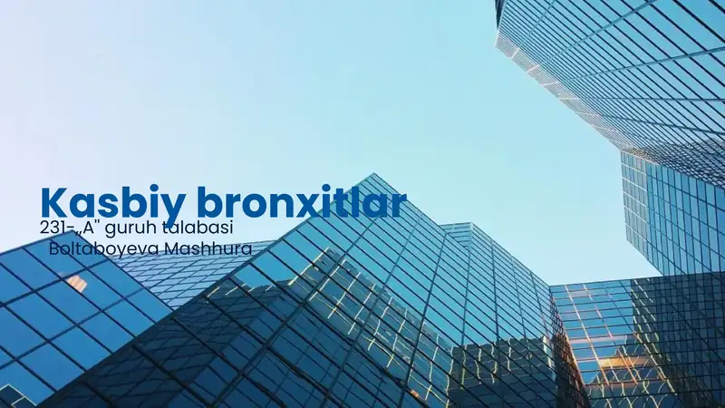 Kasbiy bronxitlar