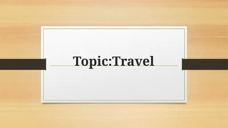 travel