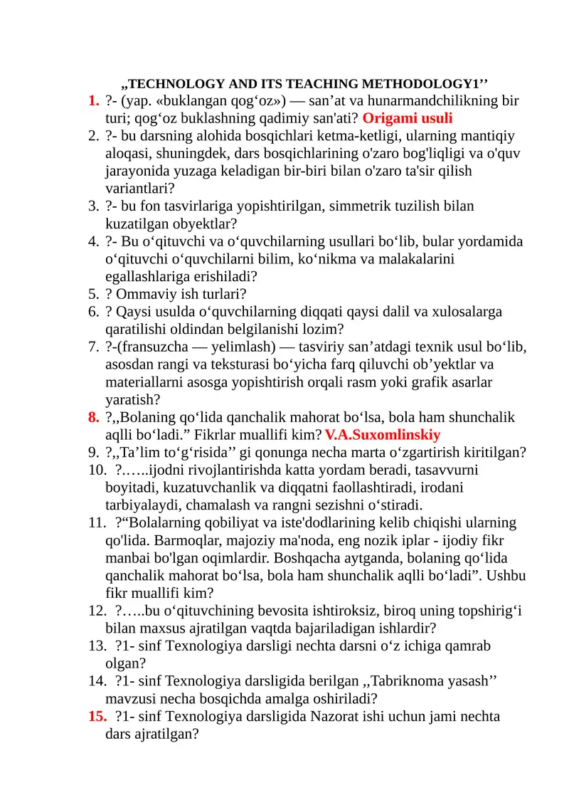 TECHNOLOGY AND ITS TEACHING METHODOLOGY1