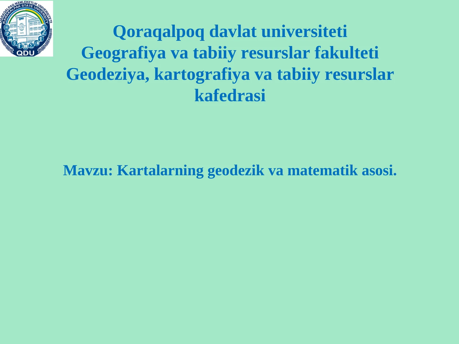 Kartografik proekciyalarni tasniflanishi
