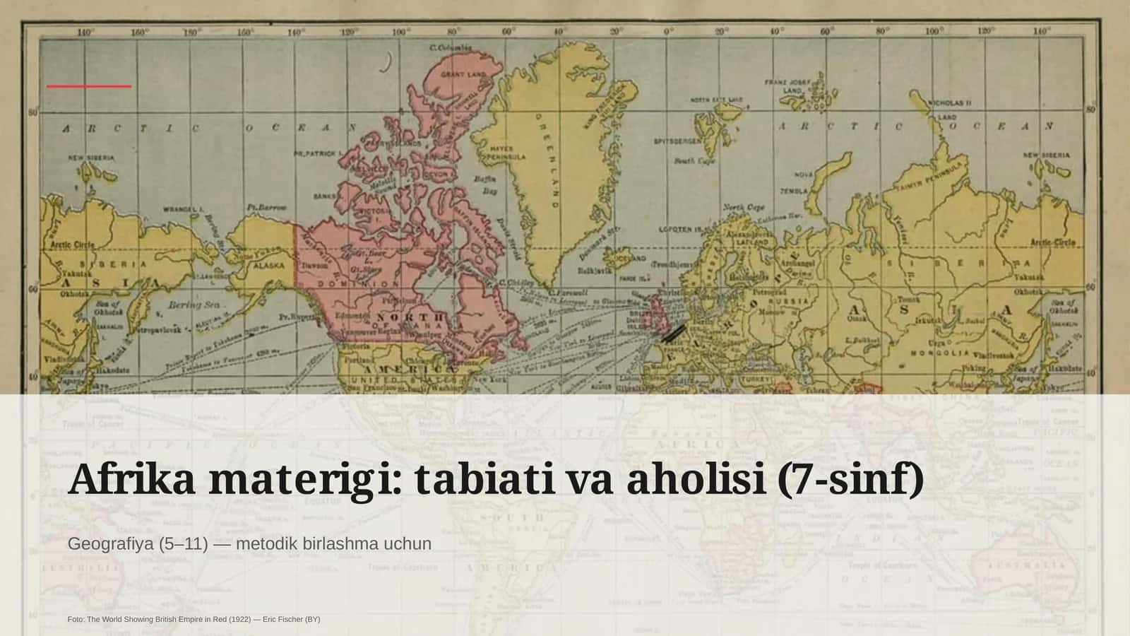Afrika materigi: tabiati va aholisi (7-sinf)