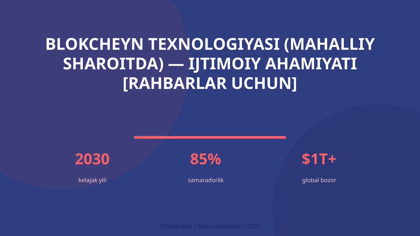 Blokcheyn Texnologiyasi (Mahalliy Sharoitda) - Ijtimoiy Ahamiyati [Rahbarlar Uchun]