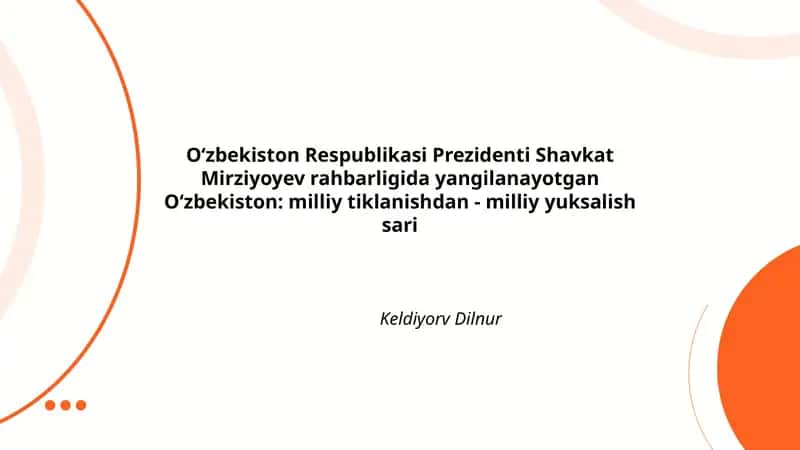 Iqtisodiy islohotlar va sanoatni modernizatsiya