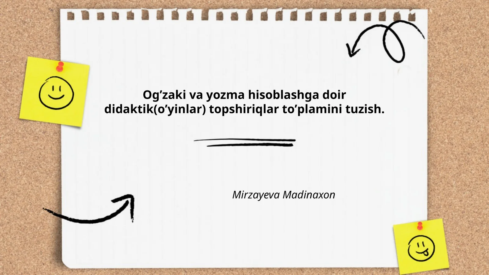 Og'zaki va yozma hisoblashga doir didaktik(oʼyinlar) topshiriqlar to'plami