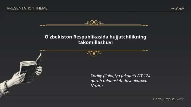 Hujjatchilikning takomillashuvi