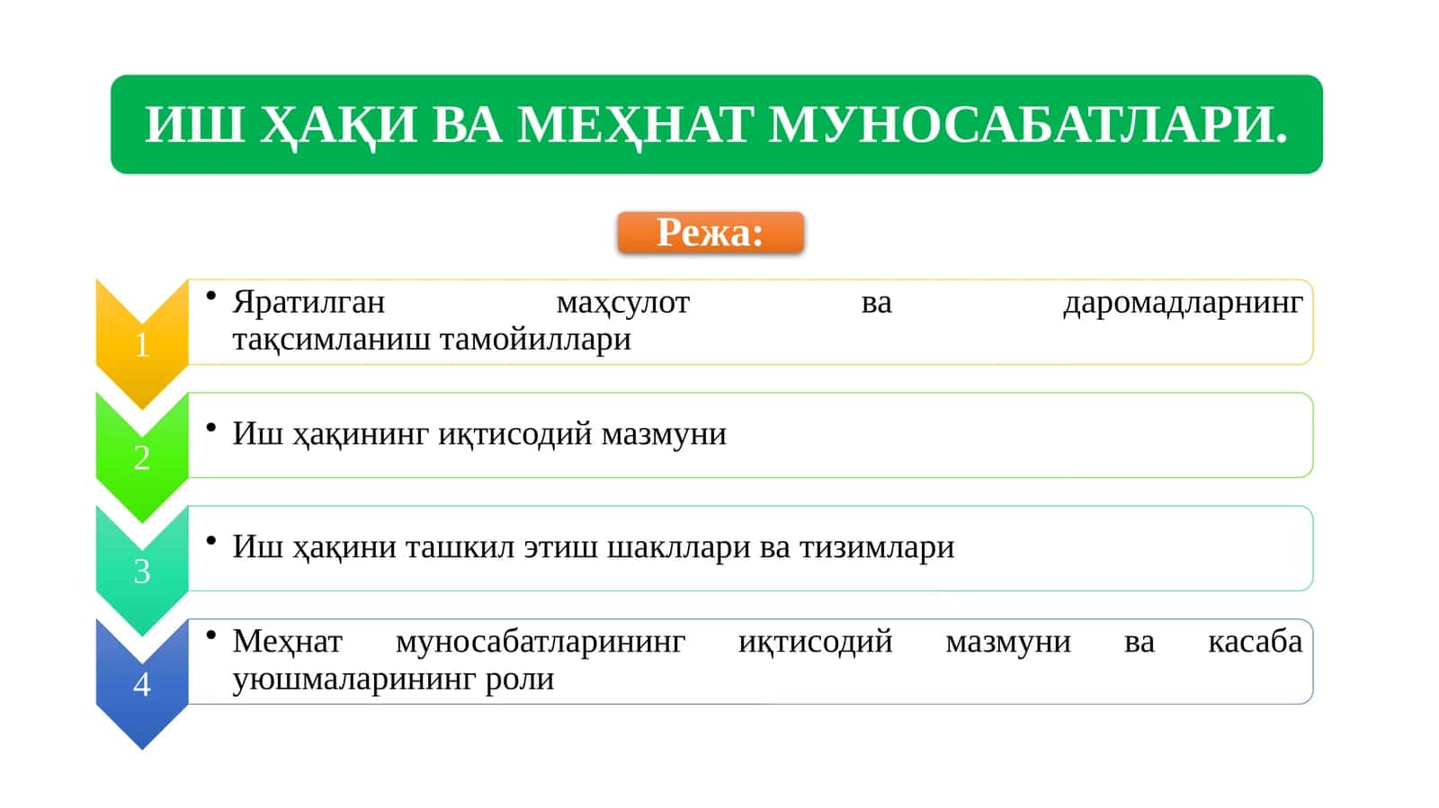 Ишлабчиқарилган маҳсулотнинг тақсимланиш тамойиллари