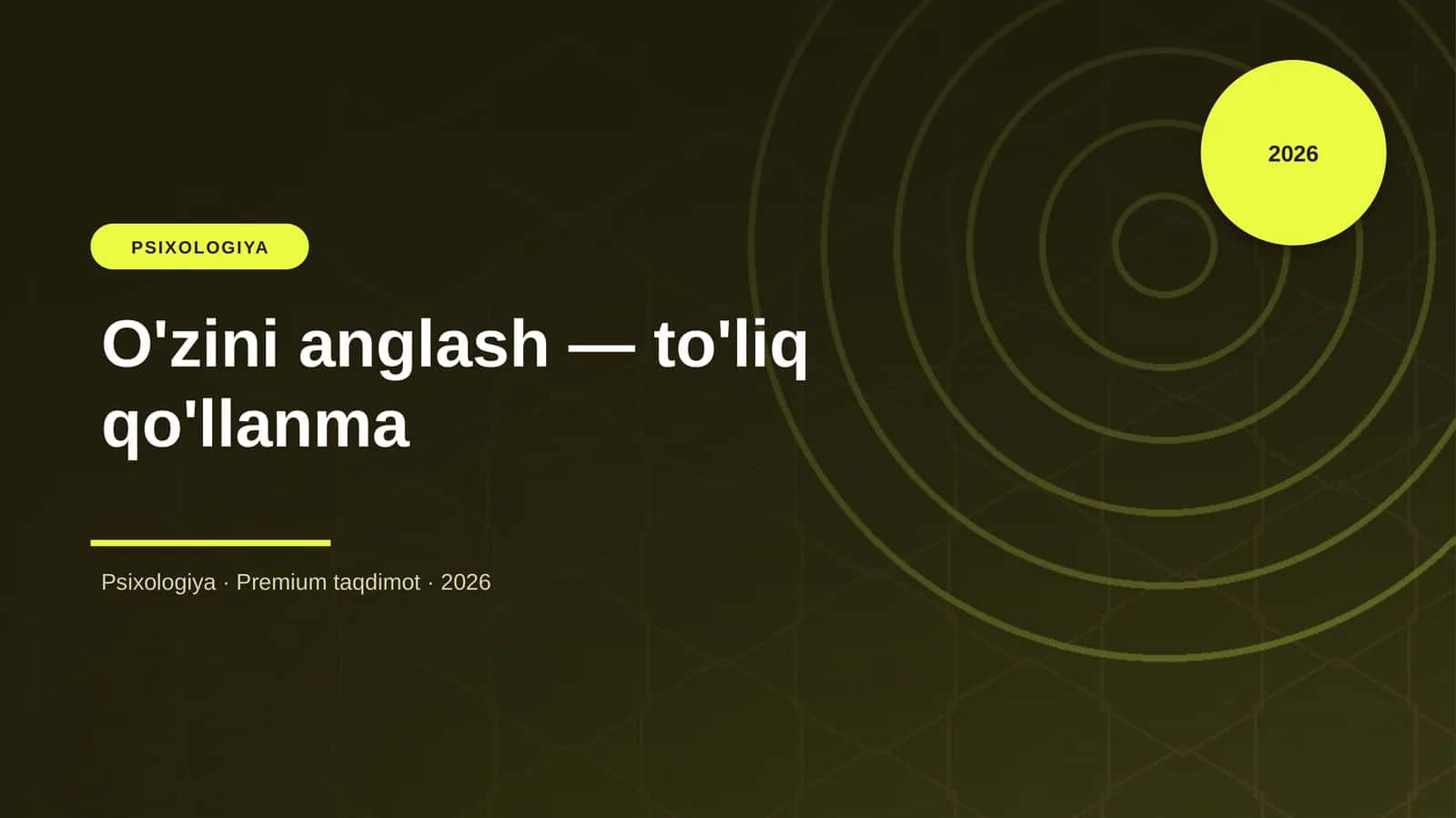 O'zini anglash — to'liq qo'llanma
