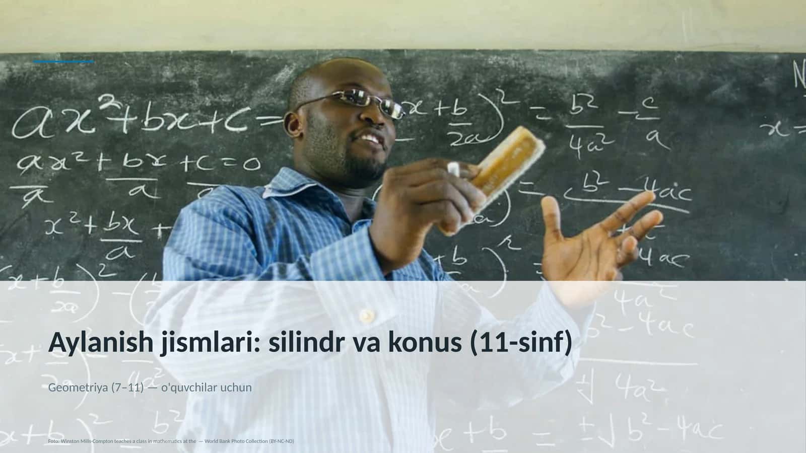 Aylanish jismlari: silindr va konus (11-sinf)