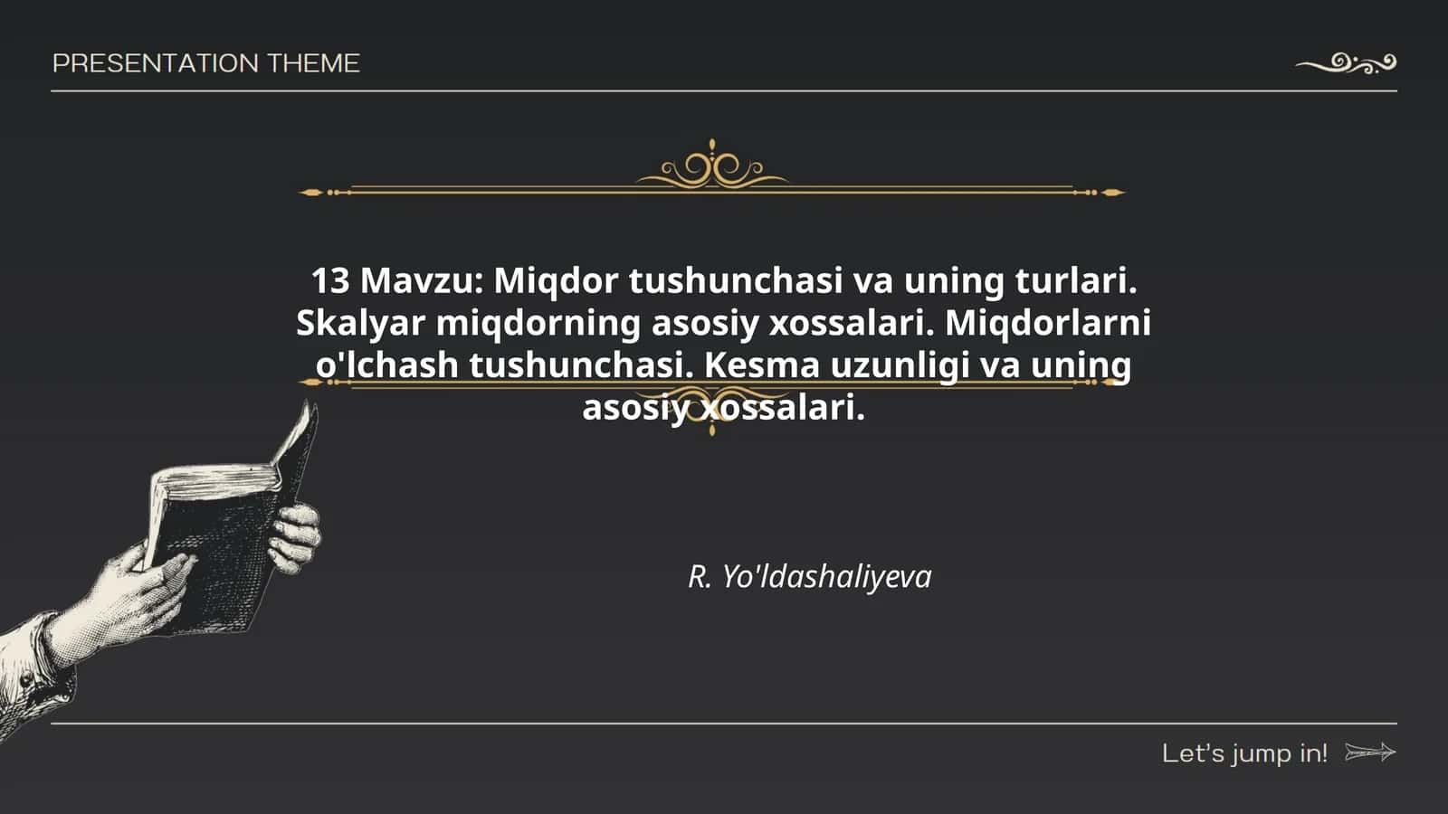 Miqdor Tushunchasi va Uning Turlari