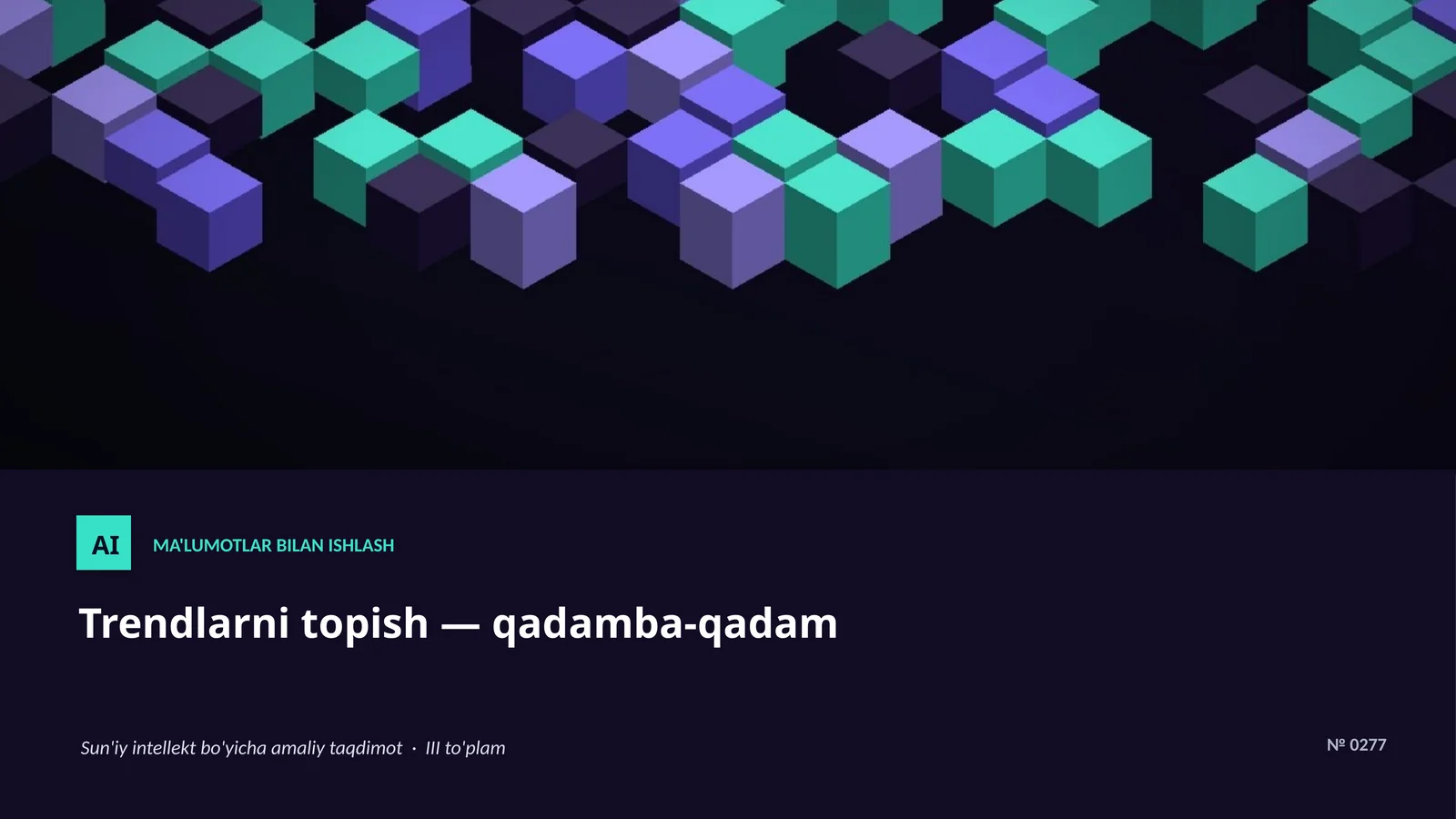 Trendlarni topish — qadamba-qadam