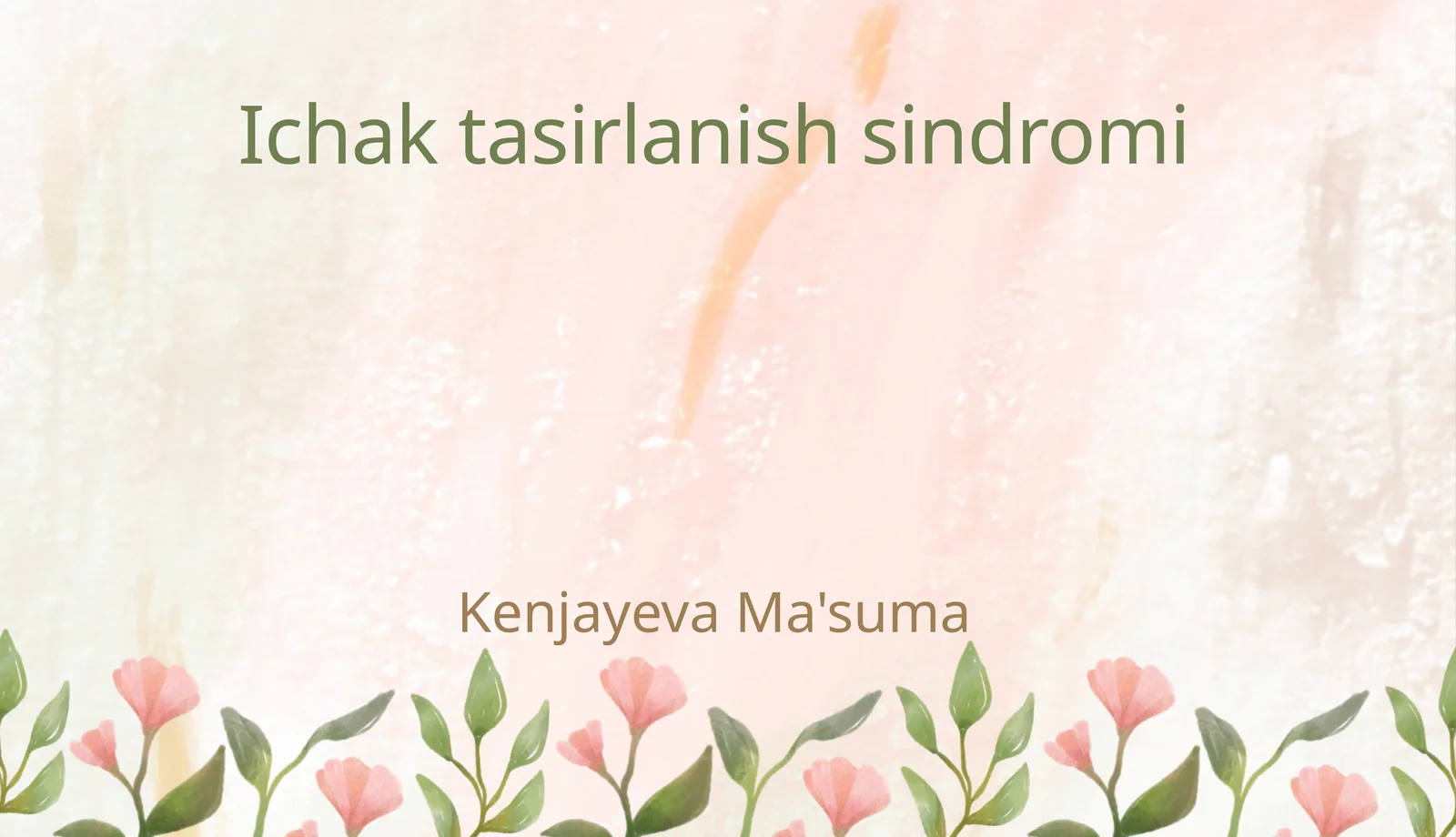 Ichak tasirlanish sindromi