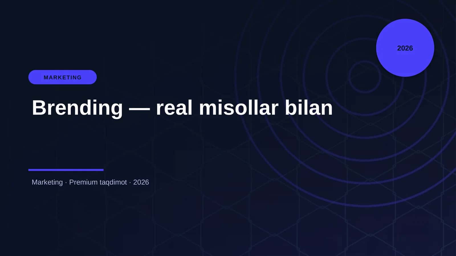 Brending — real misollar bilan