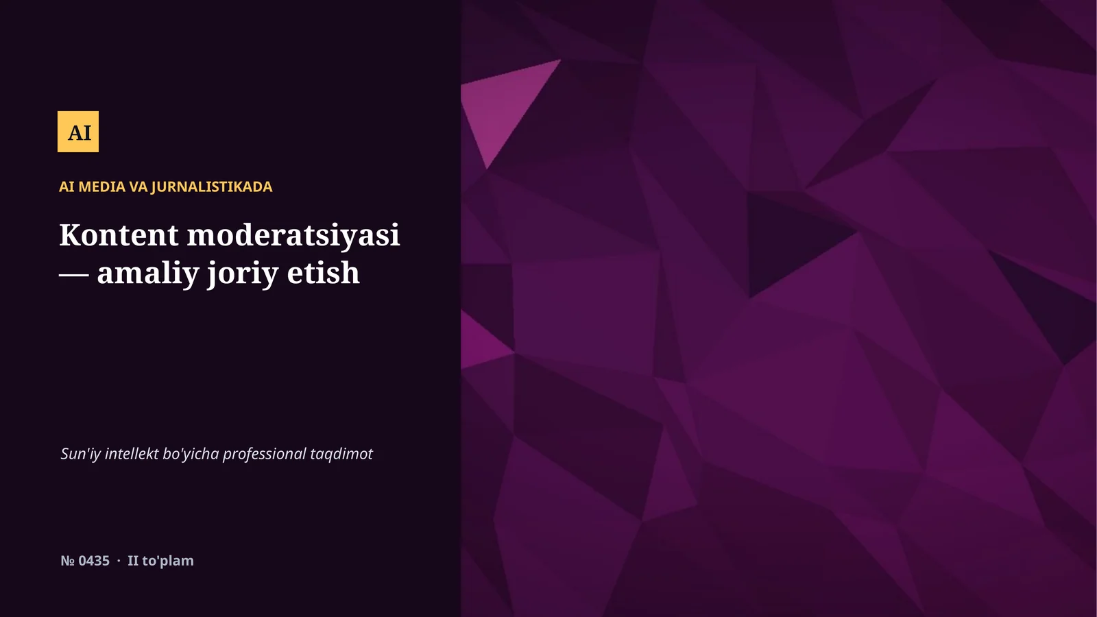 AI MEDIA VA JURNALISTIKADA